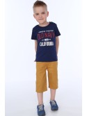 Boy\'s T-shirt with inscriptions, navy blue NDZ4481 - Online store - Boutique